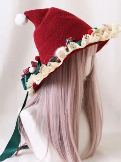 Chapeau Mignon Lolita Accessoire N艙uds Rouges Polyester