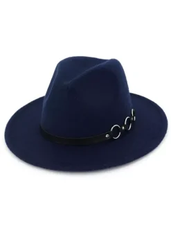 Chapeau de laine pour homme en métal brun cow-boy