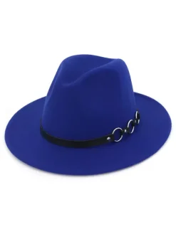 Chapeau de laine pour homme en métal brun cow-boy