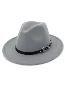 Chapeau de laine pour homme en métal brun cow-boy