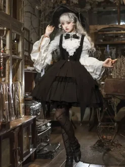 Chapeau de Lolita gothique accessoire de sorcière pour fille magique et Lolita noire