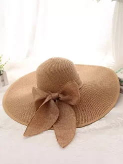 Chapeau de paille d'été à bord surdimensionné protection solaire pliable pour femmes 2026