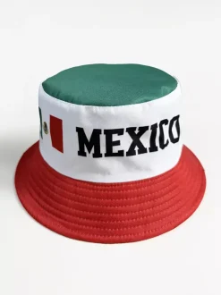 Chapeau de soleil drapeau du Mexique chapeau de supporter chapeau bob drapeau national de la Coupe du monde