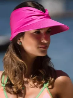 Chapeau pare-soleil à large bord pour femme protection UV UPF 50 élastique creux été 2026
