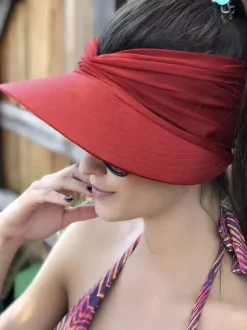 Chapeau pare-soleil à large bord pour femme protection UV UPF 50 élastique creux été 2026