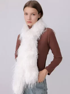 Écharpe Élégante Pour Femme En Fausse Fourrure