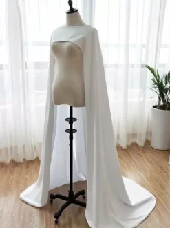 écharpe de mariée boléro mariage cape mariée col rond à traîne