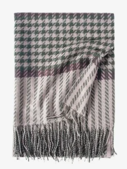 Écharpe Pour Femme Charmante Frange À Carreaux Hiver Chaud Longues Écharpes