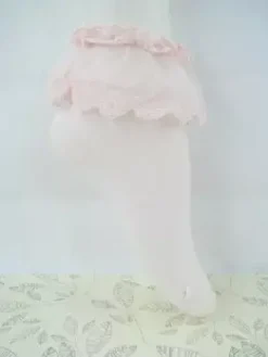 Chaussettes Lolita plissées avec dentelle Déguisements Halloween