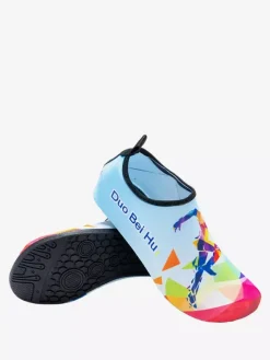 Chaussettes de plage imprimées avec semelle antidérapante pour femme 2026