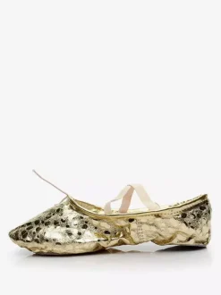 chausson de pointe Ballerines femme or