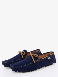 Chaussures décontractées pour hommes mocassins de conduite en daim avec n艙ud.