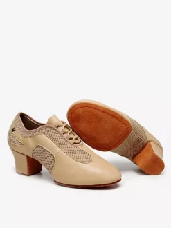 Chaussures de danse de salon pour femme à talons épais
