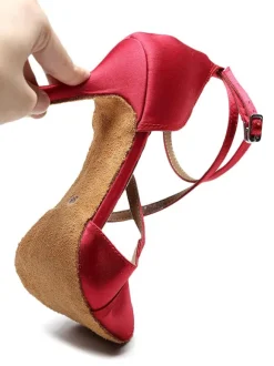 Chaussures de danse latine Chaussures de danse rouge