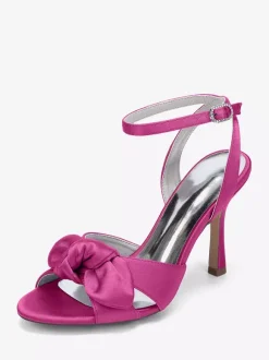 Chaussures de mariage à talons hauts avec n艙ud en satin