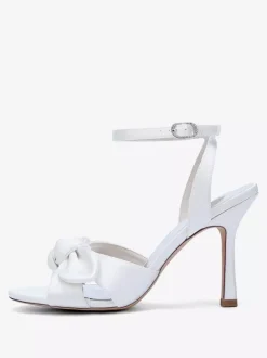 Chaussures de mariage à talons hauts avec n艙ud en satin