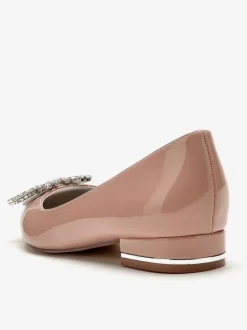 Chaussures De Mariage Ballerines De Mère De Mariée Vernis Tige Bout Pointu