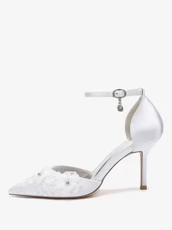 Chaussures de mariage Escarpins de mariée Satin Bout pointu