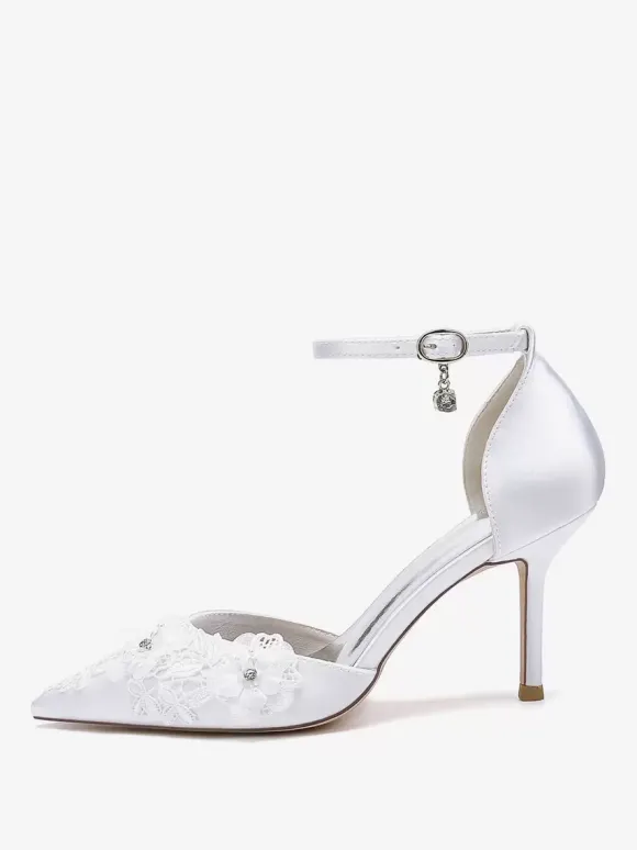 Chaussures de mariage Escarpins de mariée Satin Bout pointu