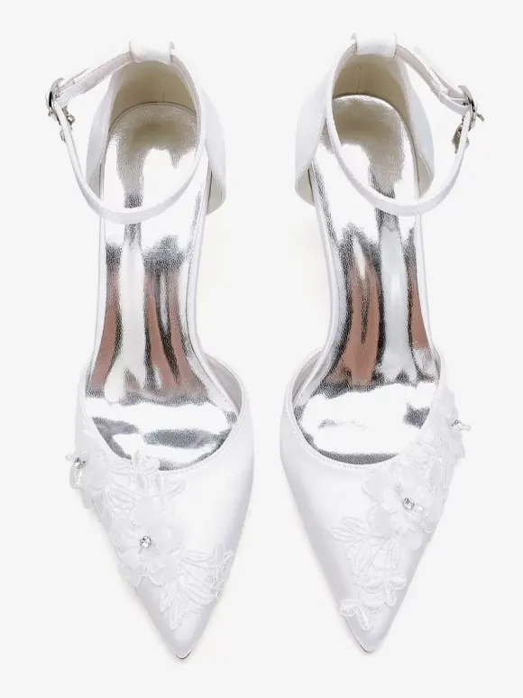 Chaussures de mariage Escarpins de mariée Satin Bout pointu
