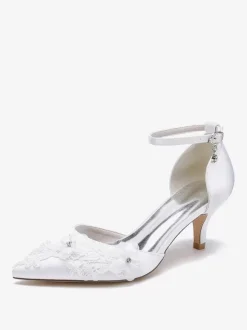Chaussures de mariage Escarpins de mariée Satin Bout pointu