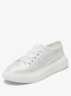 Chaussures de mariée femme mariage en dentelle à bout rond