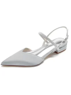Chaussures de Mariée Femme à Plate avec Bout Pointu Unicolore