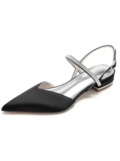Chaussures de Mariée Femme à Plate avec Bout Pointu Unicolore