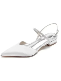 Chaussures de Mariée Femme à Plate avec Bout Pointu Unicolore