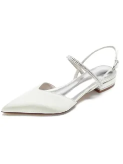 Chaussures de Mariée Femme à Plate avec Bout Pointu Unicolore