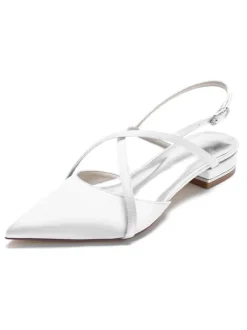 Chaussures de Mariée Femme à Plate avec Bout Pointu Unicolore