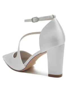 Chaussures de Mariée Femme à Talons Hauts en Cuir Synthétique avec Bout Pointu Unicolore