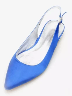Chaussures de mariée plate blanche en soie de satin chaussures de mariage