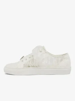 Chaussures De Mariée Transparentes Femmes C艙ur En Métal Toile Baskets Mariage