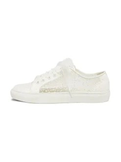 Chaussures De Mariée Transparentes Baskets Plates Femmes Mariage En Dentelle