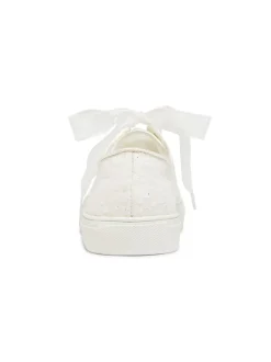 Chaussures De Mariée Transparentes Baskets Plates Femmes Mariage En Dentelle