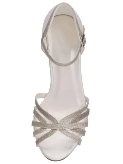 Chaussures De Mariée Vintage Sandales Mariage Talon Haut Mariage Rétro