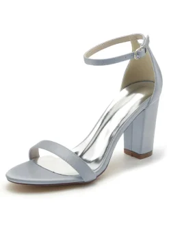 Chaussures de Mariées Femme avec Bout Ouvert Unicolore