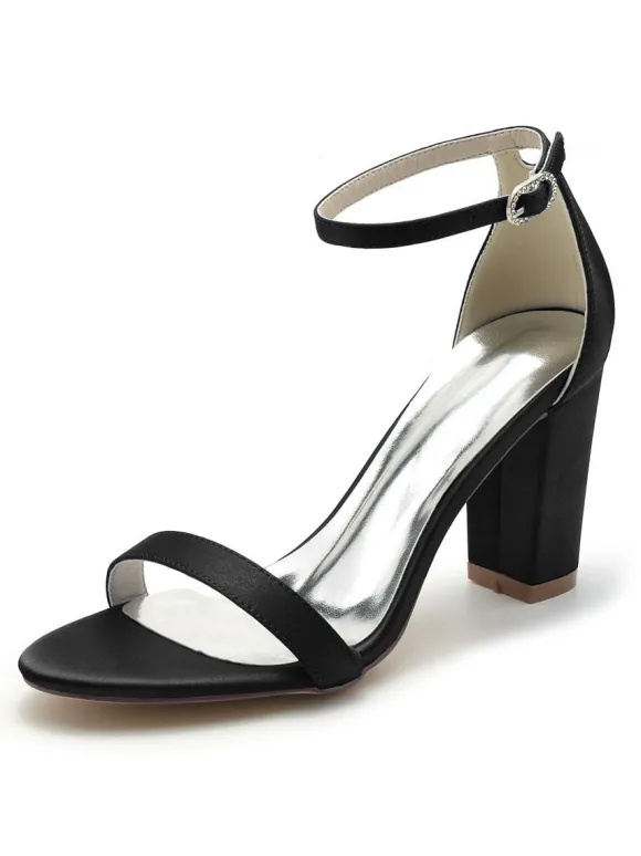 Chaussures de Mariées Femme avec Bout Ouvert Unicolore