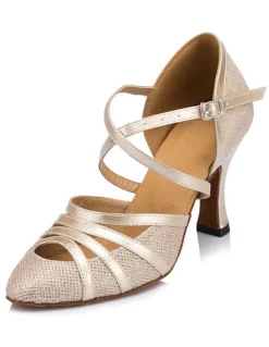 Chaussures de salon femme champagne talon sur-mesure