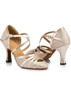 Chaussures de salon femme champagne talon sur-mesure