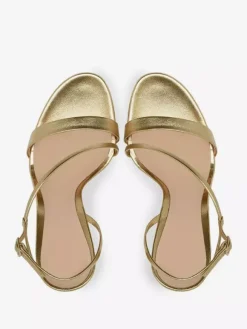 Chaussures de soirée à talons hauts et à lanières bout ouvert plateforme et talon épais