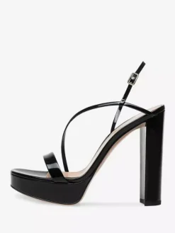Chaussures de soirée à talons hauts et à lanières bout ouvert plateforme et talon épais