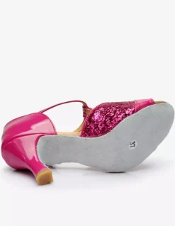 Chaussures d'occasion 2026 Chaussures de danse latine peep toes T Type Chaussures de danse or Chaussures de bal