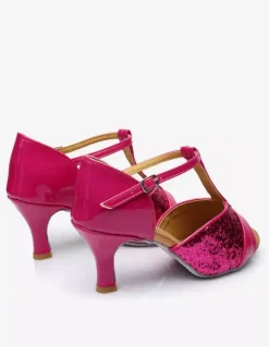 Chaussures d'occasion 2026 Chaussures de danse latine peep toes T Type Chaussures de danse or Chaussures de bal