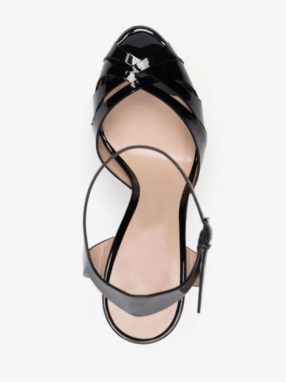 Chaussures femme plateforme talon haut sandales boucle régalable
