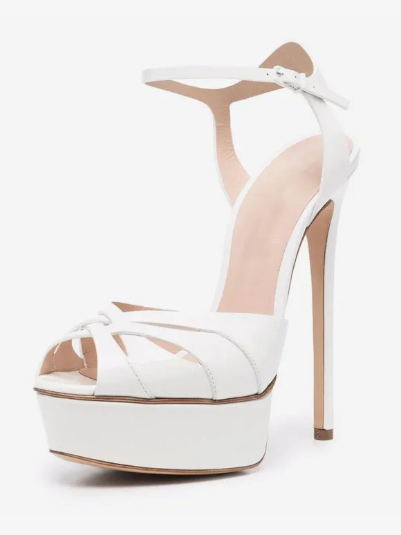 Chaussures femme plateforme talon haut sandales boucle régalable
