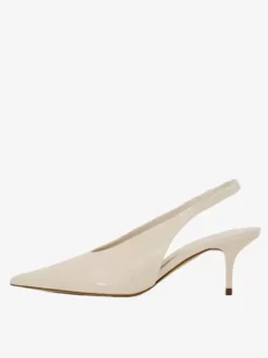 Chaussures Habillées À Bout Pointu Femmes À Bride Arrière Beige