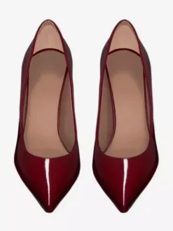 Chaussures habillées bordeaux à talons hauts et bout pointu