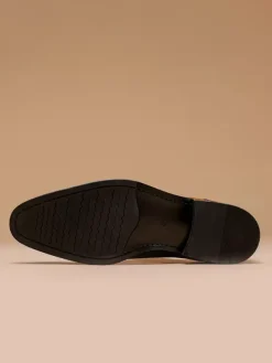 Chaussures habillées en cuir pour hommes chaussures derbies formelles à bout pointu idéales pour le bureau et le bal de promo